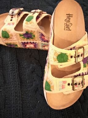 Bohemian Crochet Mule Sandals